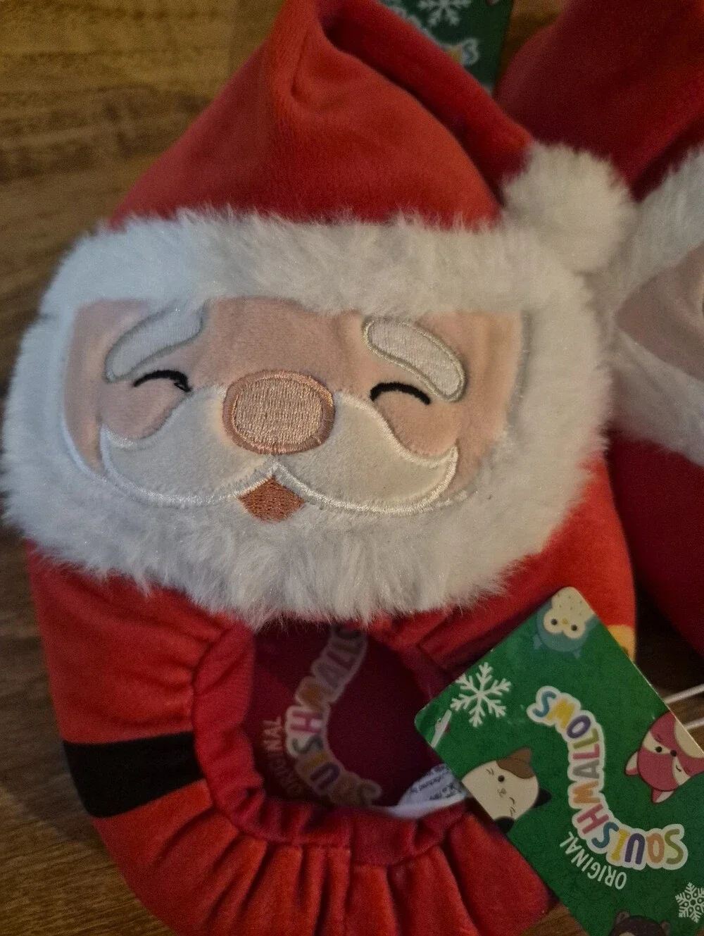 Squishmallows Santa Clause slippers